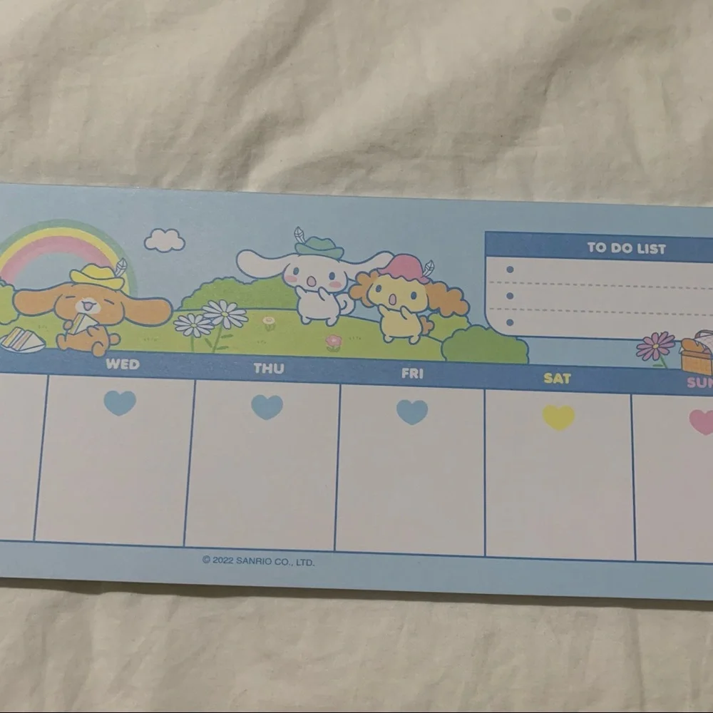 Blue Cinnamoroll Sanrio Weekly Planner Pad